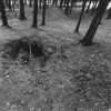 Курапаты 1989 год, расстрэльныя ямы пасля раскопак. Фатограф Уладзімір Сапагоў (1952-2012).  
